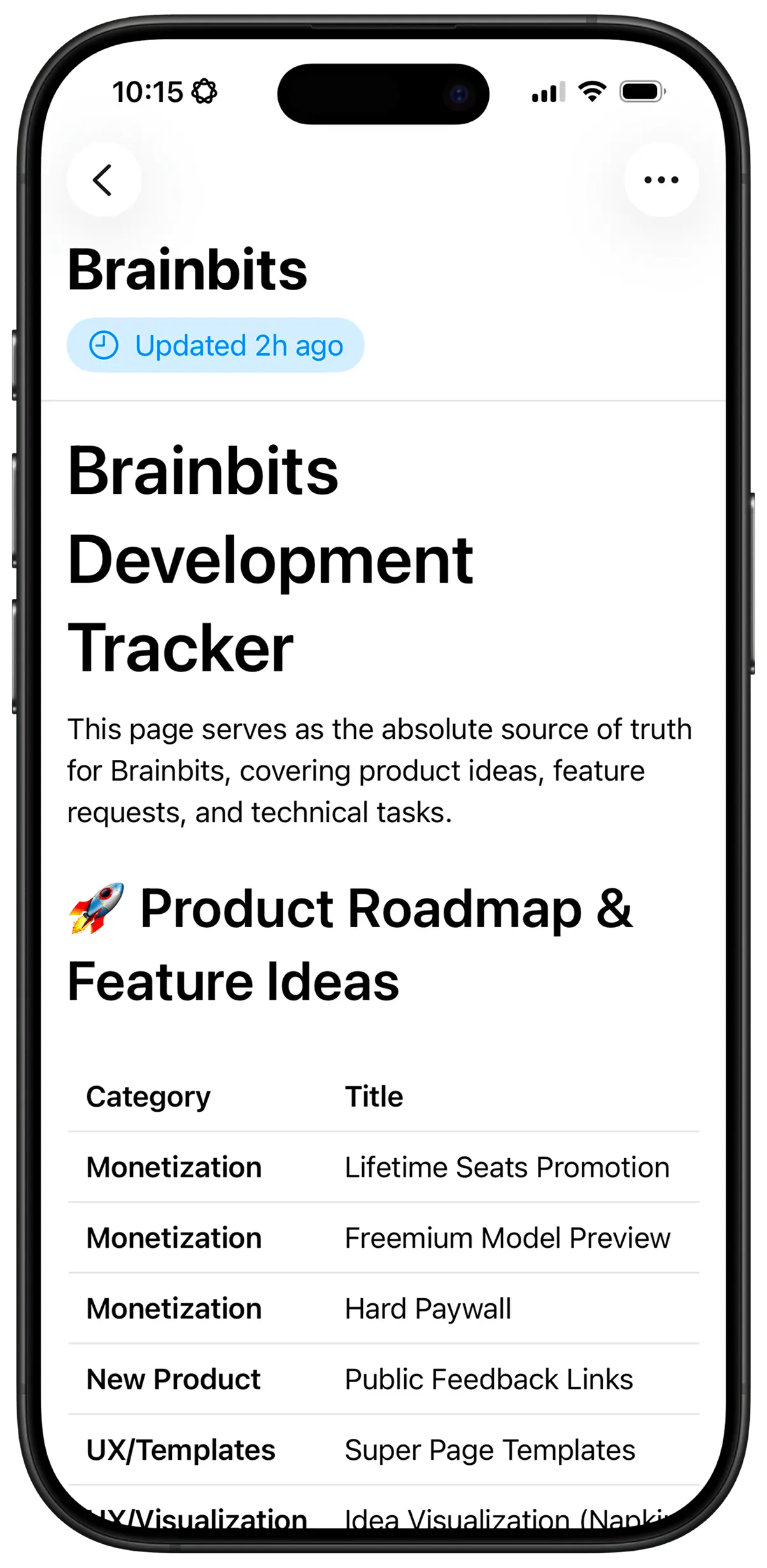 Super Pages feature screenshot